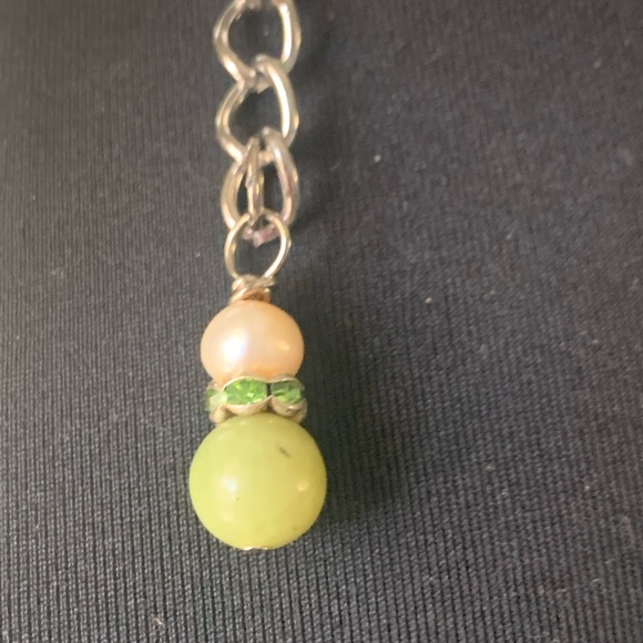 Bib Necklace flapper image glass hand sewn glass beads satin ribbon flowers - Picture 12 of 17